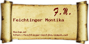 Feichtinger Montika névjegykártya